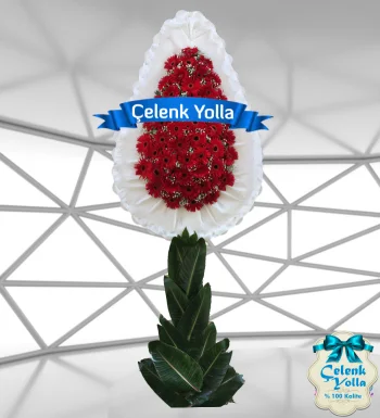 Ayaklı Çiçek Çelenk Sepeti 