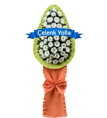 Yeşil Turuncu Beyaz Çelenk