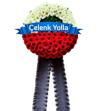 Kırmızı Beyaz Cenaze Ve Anma Çelengi