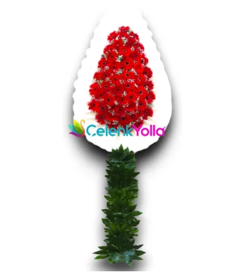Jaso Ayaklı Çelenk Sepeti Kırmızı